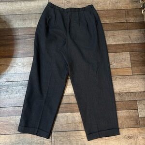 Talbots Gray Wool Pleated Dress Pants petite USA made
